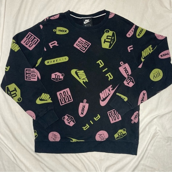 Nike Tops - Nike Black Graphic Crewneck Sweatshirt Size Small Unisex
